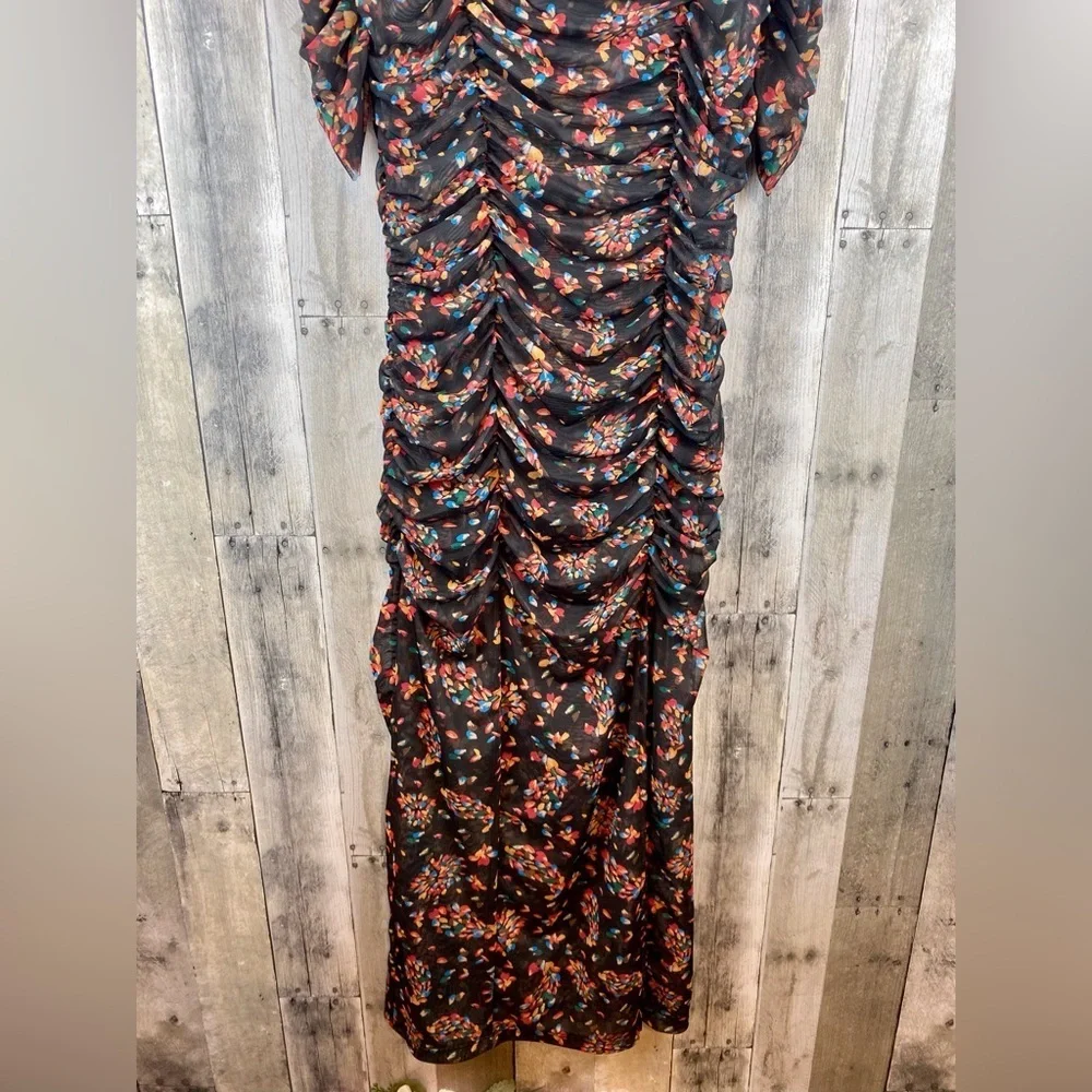Free People Briella Midi Dress in Twilight Combo Size Medium.